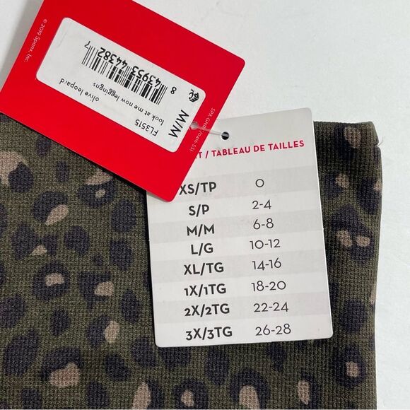 NWT Spanx Look At Me Now Olive Leopard Animal Print Seamless Leggings Size M - Picture 8 of 8
